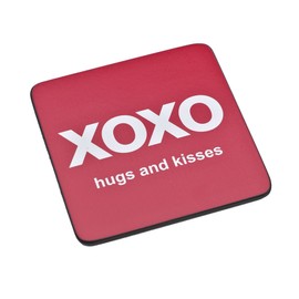Red XOXO - Hugs And Kisses Coaster