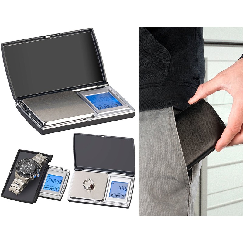 Rosenstein & Söhne Pocket Scales: Digital Pocket Scale, Touch Display,