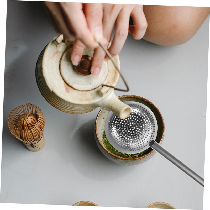 Ciieeo 2pcs Retractable Stainless Steel Tea Strainers Tea Infusers for