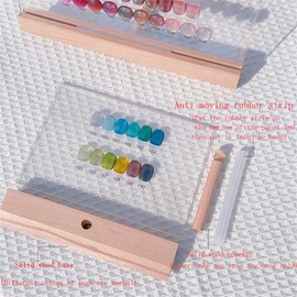 Acycoin2A DIY Acrylic Nail Art Sample Display Board Transparent Nail Gel Polish Showing Shelf Stand Color Rack