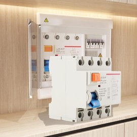 QAVODB FI Switch 63A 30mA 10kA TY-B 4-Pin FI Circuit Breaker IP20