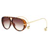 YAMEIZE Oversized Pilot Sunglasses for Women Men Retro 70s Double