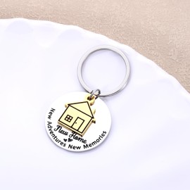 New Home Keychain, House Warming Gifts New Home, Houswarming Gifts for Men Women, Newly Homes Gift Ideas, Cool Welcome Homes Keychain Gift for Newly Homeowners, Houswarming Keychains for Homeowner