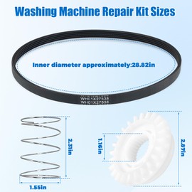 Earthtec Upgraded WH05X24185 Washing Machine Clutch，WH01X27538 Washer Drive Belt Fits for GE，WH01X24434 Washer Spring，Replacement Ge Washing Machine Parts AP6328256, PS12299369, 4587903, 290D1101P005