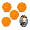 Pickleball Practice Balls, Orange Plastic, 40 Holes, Set of 4,