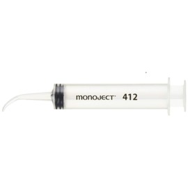 Monoject 3072331 Curved Tip Syringe, 12 mL, 0.5" Height, 0.5" Wide, 4" Length, 12 cu. in, Plastic (Pack of 4)