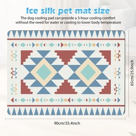 SPORWAY Cooling Mat Dogs: Cooling Blanket Cats Self-Cooling Dog Mat Washable Pet Cooling Mat Summer Cooling Pad Non-Slip Dog Mat for Indoor, Outdoor and Car (65 x 90 cm)