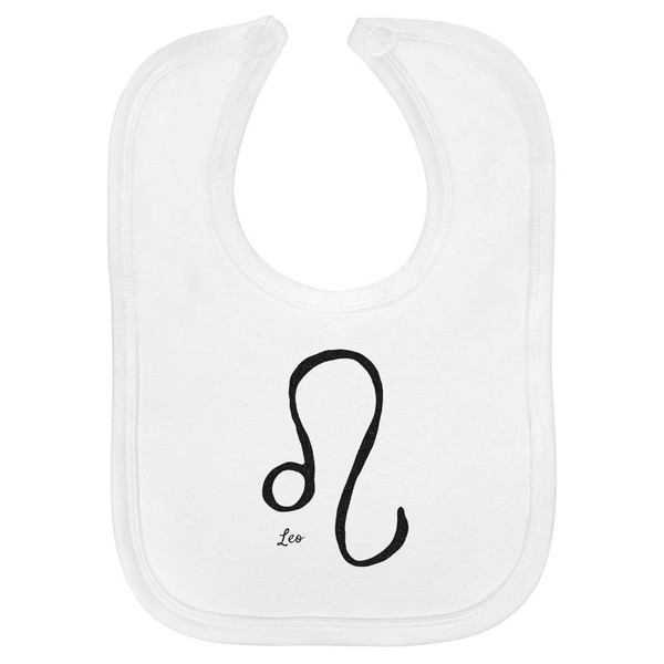 Azeeda 'Leo Zodiac Symbol' Soft Cotton Baby Bib (BI00055901)