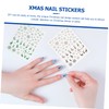 Healvian 6sheets Christmas Nail Art Stickers Snowflake and Elk Design