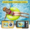 Waterproof Digital Camera Dual Screen 4K 48MP Underwater Camera with