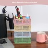 Pack of 6 Folding Boxes, Small Plastic, Mini Baskets, Plastic