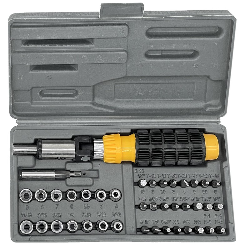vendify® 41-Piece Socket Spanner Set Ratchet with Bit Set, Screwdriver