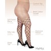 MeMoi Diamond Curvy Plus Size Sheer Tights, Comfortable Compression Control