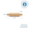 Wooden Mini Rolling Pin, 1-5/8 inches, Pack of 50, Perfect
