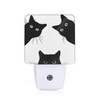 AOWULA Black Cats Night Light,Night Lights Plug into Wall, Led