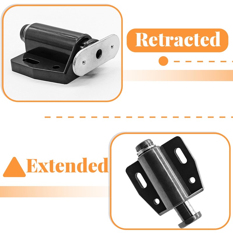 Kyuionty 2 Pack Cabinet Magnetic Touch Latch, Push to Open