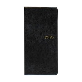 Daigo E8217 2025 Planner, Appointment, Monthly, Horizontal Black, Begins December 2024