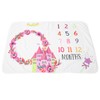 Infant Monthly Milestone Blankets Unisex Soft Month Blanket Photo Background