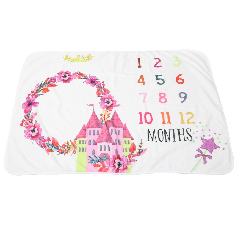 Infant Monthly Milestone Blankets Unisex Soft Month Blanket Photo Background