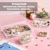 Duscdesp Pack of 24 Rectangular Plastic Boxes with Lids in