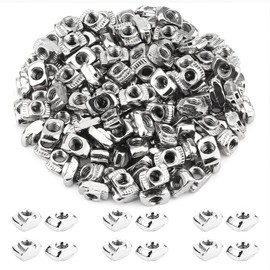 HELIFOUNER 100 Pieces 2020 Series M4 T Nuts, M4 T Slot Nuts for Aluminum Profile