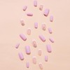 Bling French Tip Press on Nails Medium Length, Pink Fake