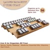 Angimio Bamboo Spice Rack Drawer Organizer - 8-Piece Set -
