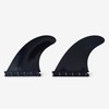Plastic Side Fins (Twin) M Black Single Tab (3/4 depth