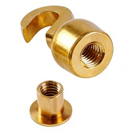 HQPARRTS for Grandfather Clock Weight Shell Hook and Nut Set of 1 Older Style-4 mm Thread (1 PCS Shell Hook and Nut)