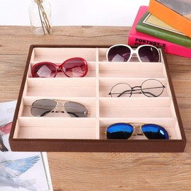 10 Grids Sunglasses Organiser Box, Sunglasses Glasses Drawer, Sunglasses Box 10 Grids Modern Glasses Organiser Glasses Display Storage Case