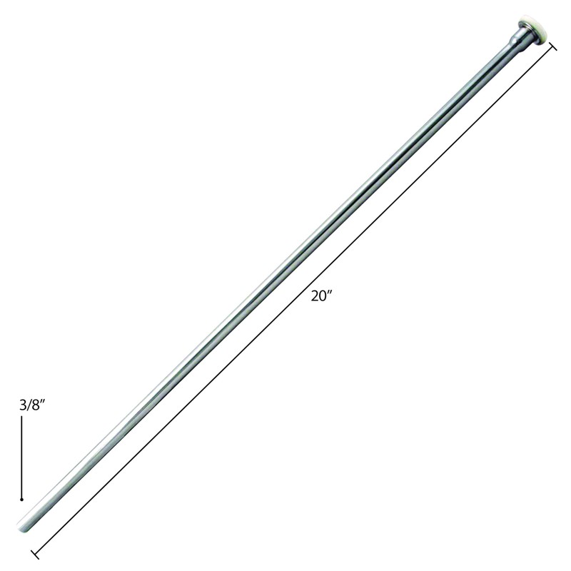 Westbrass D124-2-05 3/8" x 20" Brass Flat Head Toilet Riser