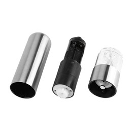 Stainless Steel Electric Kitchen Pepper Grinder Cordless Battery Powered Adjustable Salt Mill