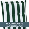 LILENO HOME Garden Chair Cushions in Block Stripes Green [Set