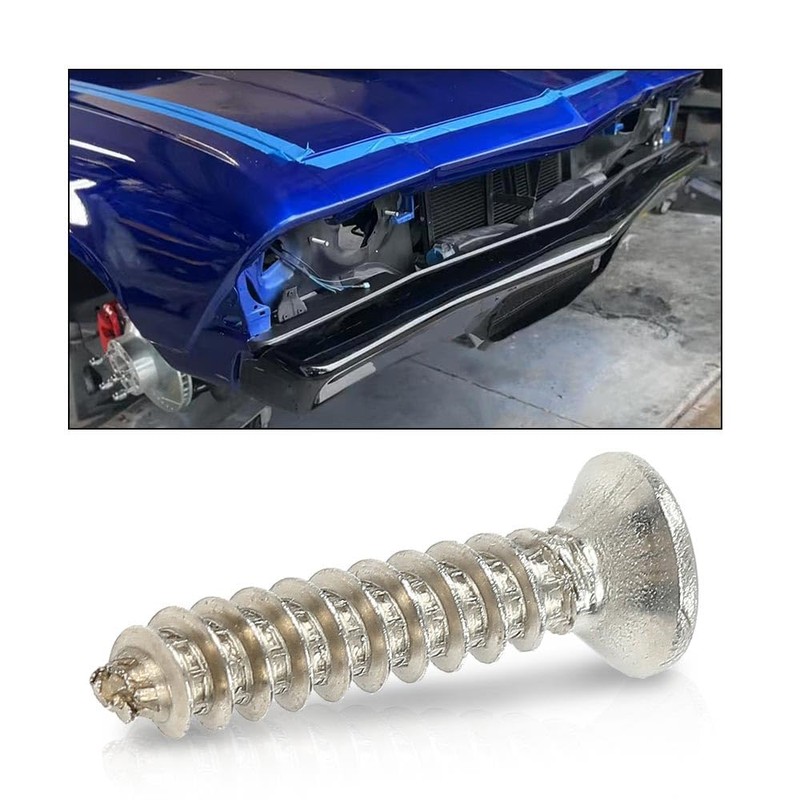 G-PLUS Chrome Headlight Bezel Marker Grille Trim Screws Kit Chrome