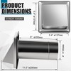 Gisafai 4" Dryer Vent Cover Outside with Stainless Steel Guard