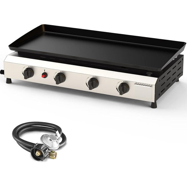 ADREAK 4 Burner Flat Top Grill, 30 Inch Stainless Steel