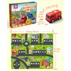 Coogam Alphabet Maze, 26pcs Pull Back Car with Play Mat