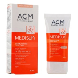 “ACM Medisun Crema Solar con Color SPF50 – Protector Solar con Tinte Ligero para Piel Sensible 40ml”