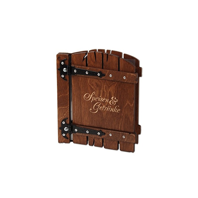 A5 Wooden Menu Dark with Laser Engraving