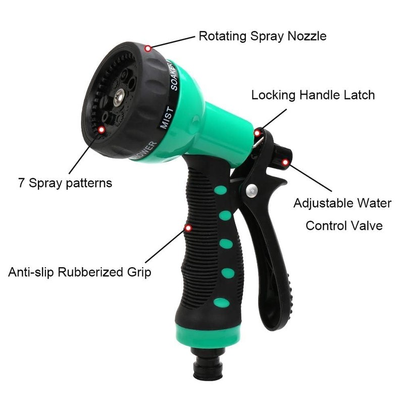 Recoil Garden Hose 25FT EVA Water Hose with 7-Pattern Spray