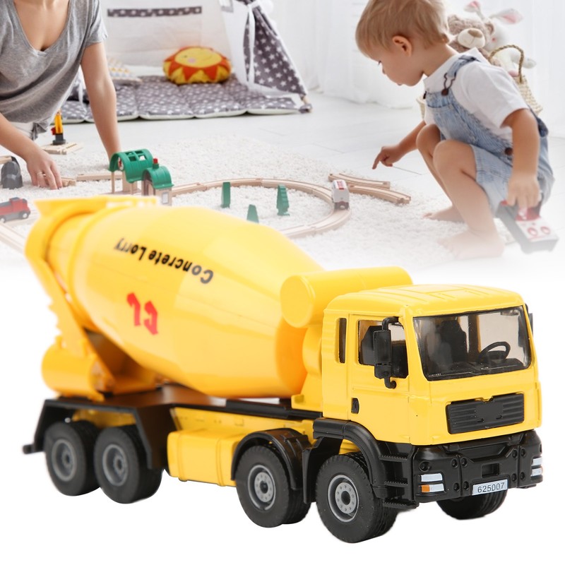1:50 Concrete Mixer Truck Model Simulation Alloy Engineering Transport Vehicle