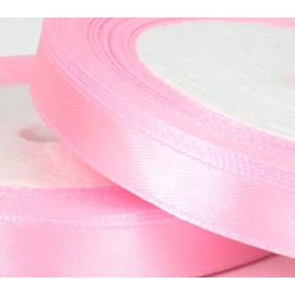Pale Pink - 10MM Satin Ribbon - 23 Meters for Gifts Wrap, Sew, Party, Decorations, Events, Dress, Wedding Christmas Crafts, Bows, Car, Floral More