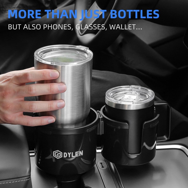 Dylen Car Cup Holder Expander, 2 in 1 Cup Holder