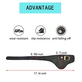 BISSOTU Motorcycle Gear Shifter,Leather Gear Shift Pad,Motorcycle Shoe Toe Pad,Boot Gear Shift Protector Handmade (Black)