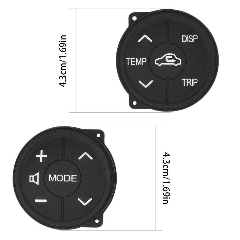 Orrdary 1Pair Steering Wheel Switch Controls Rubber for Prius 2011-2015