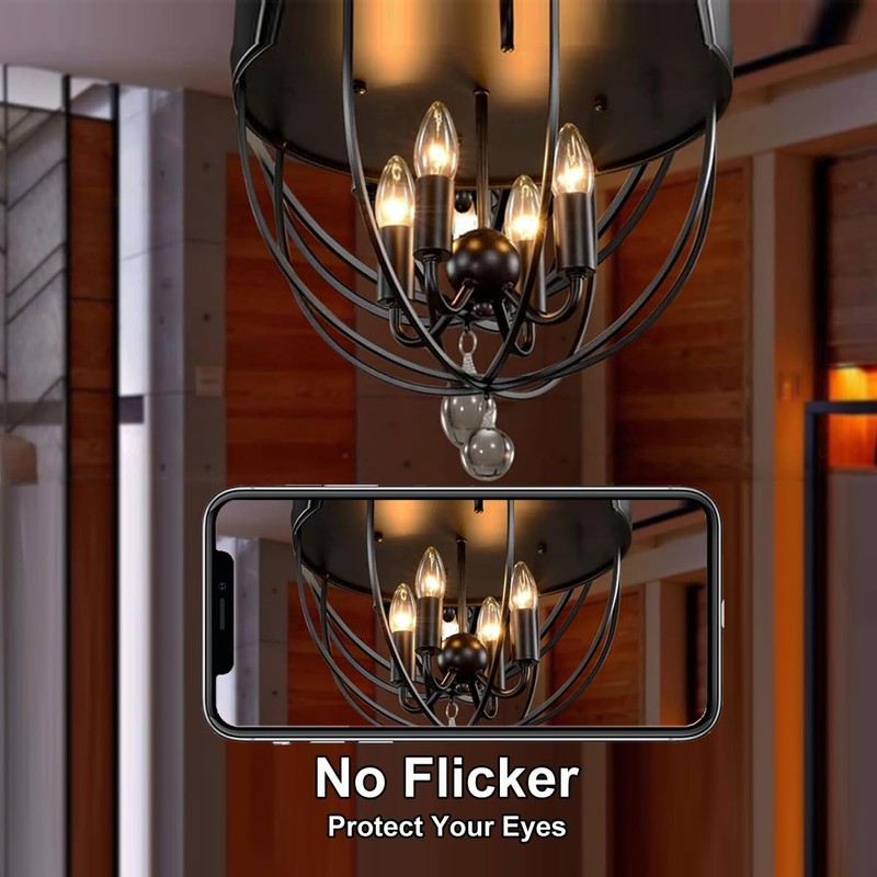 ZwwYvv Night Light Bulbs,E12 Candelabra Base,4 Watt/C7/120V Decorative Bulb,Warm White,6