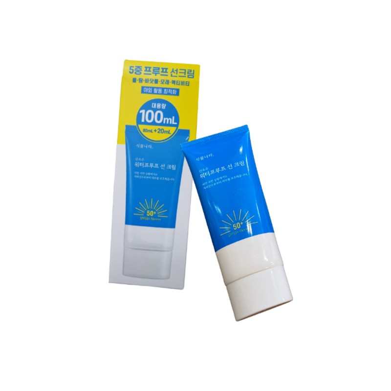 식물나라 워터프루프 식물나라선크림 산소수 레포츠 UV차단 선크림 100ml Waterproof Plantina