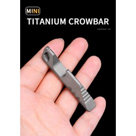 ainhue A23 Mini Pry Bar Bottle Opener, TC4 Titanium Prism Triangular Multi-Tool EDC Small Crowbar