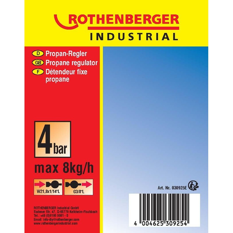 Rothenberger Industrial - Propane hose rupture protection - 1.5 bar