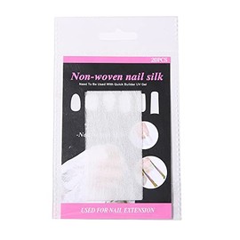 20 Pcs Fiberglass Nail Extension Fiber Fiberglass Silk Nails Wrap Stickers Nail Art Quick Extension Fiberglass Silk for Gel Extension Nail Art Tools